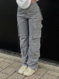 Women's Winter Cargo Trousers, Wide Leg
