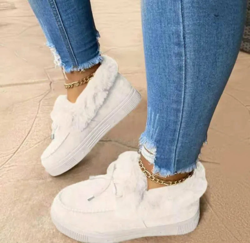 Women's Winter Moccasin Shoes, Plush Lined Slip-On