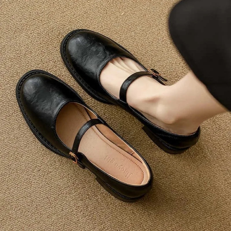 Lydia | Classic Leather Mary Janes