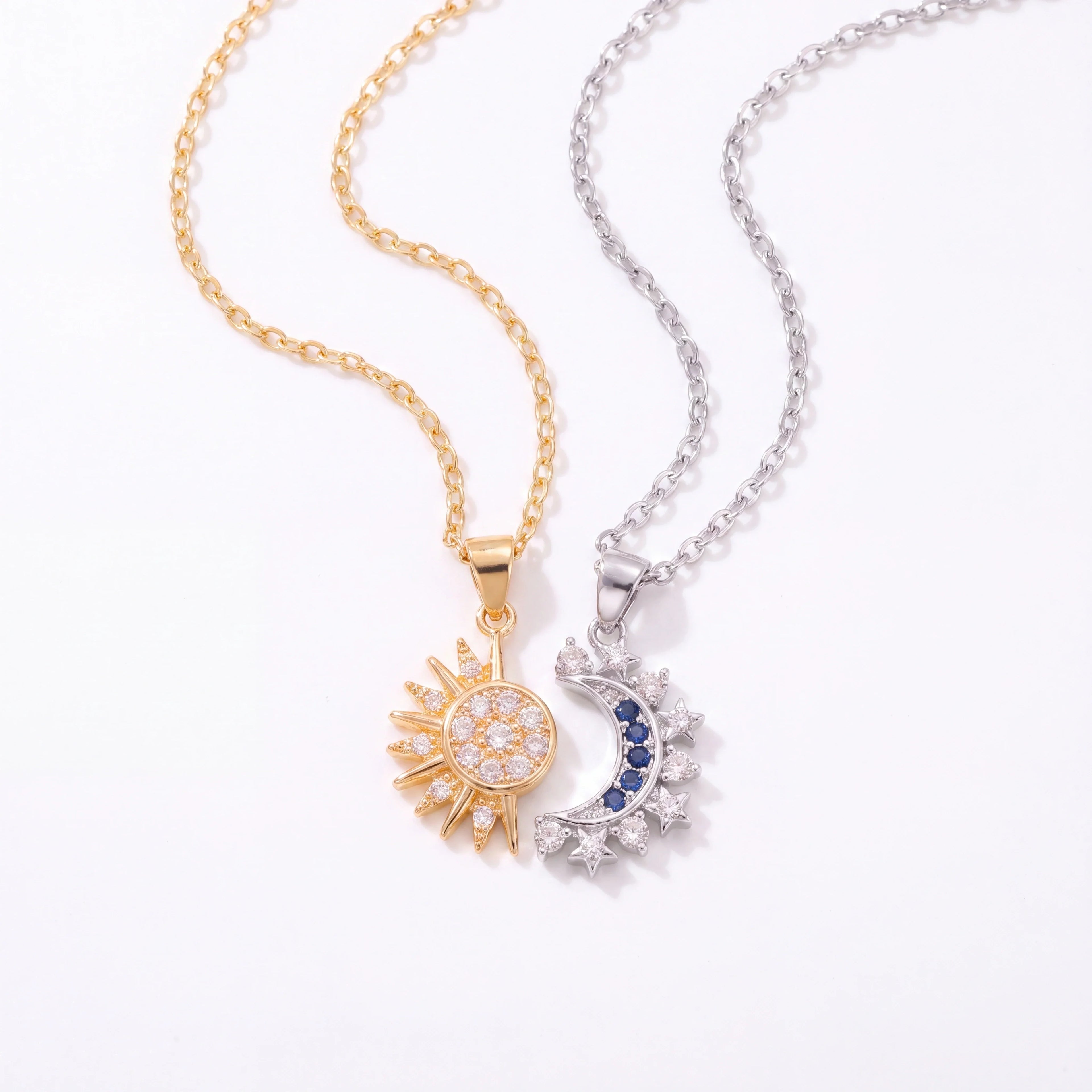 Sun and Moon Matching Necklace