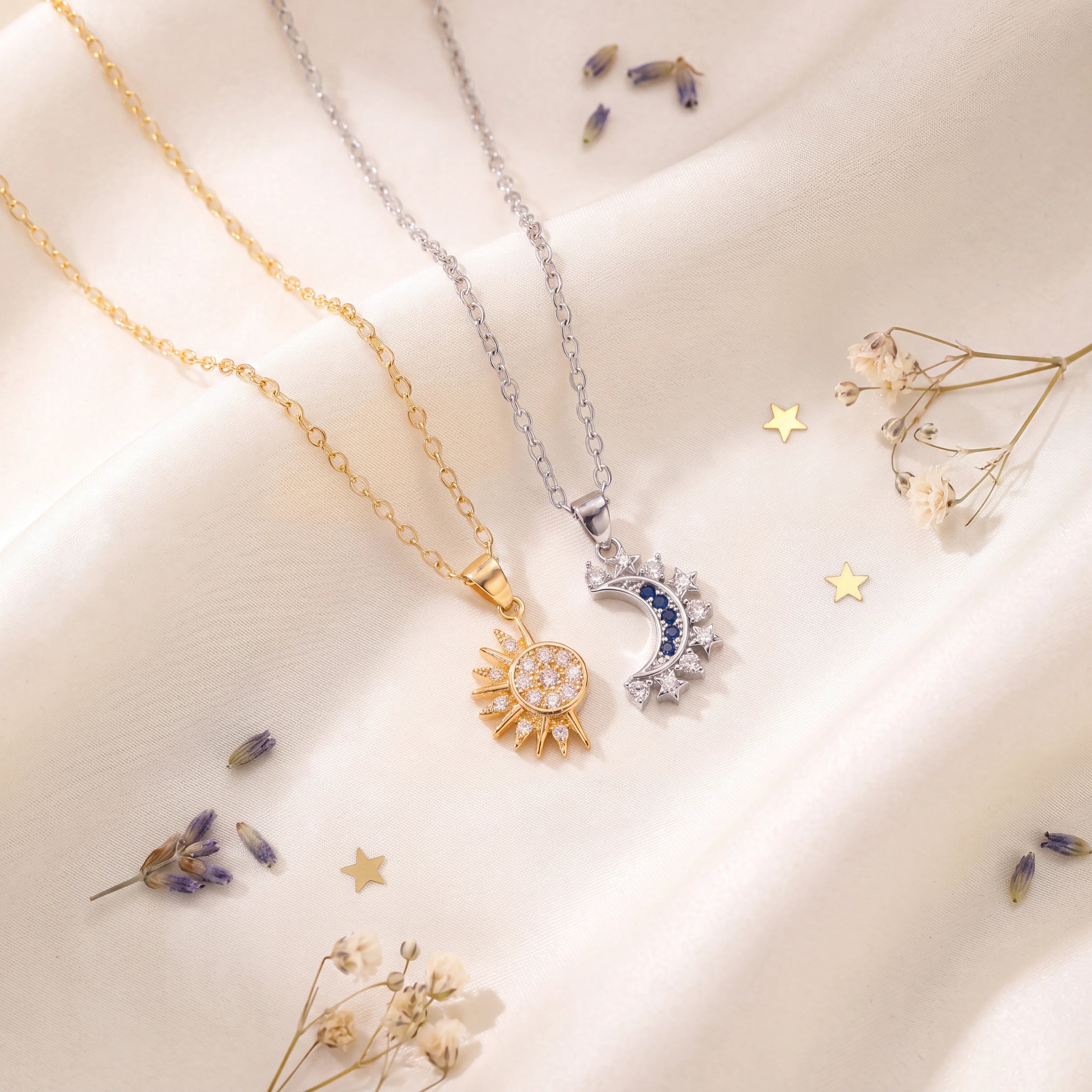 Sun and Moon Matching Necklace
