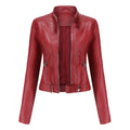 Women's Elegant Leather Jacket Winter