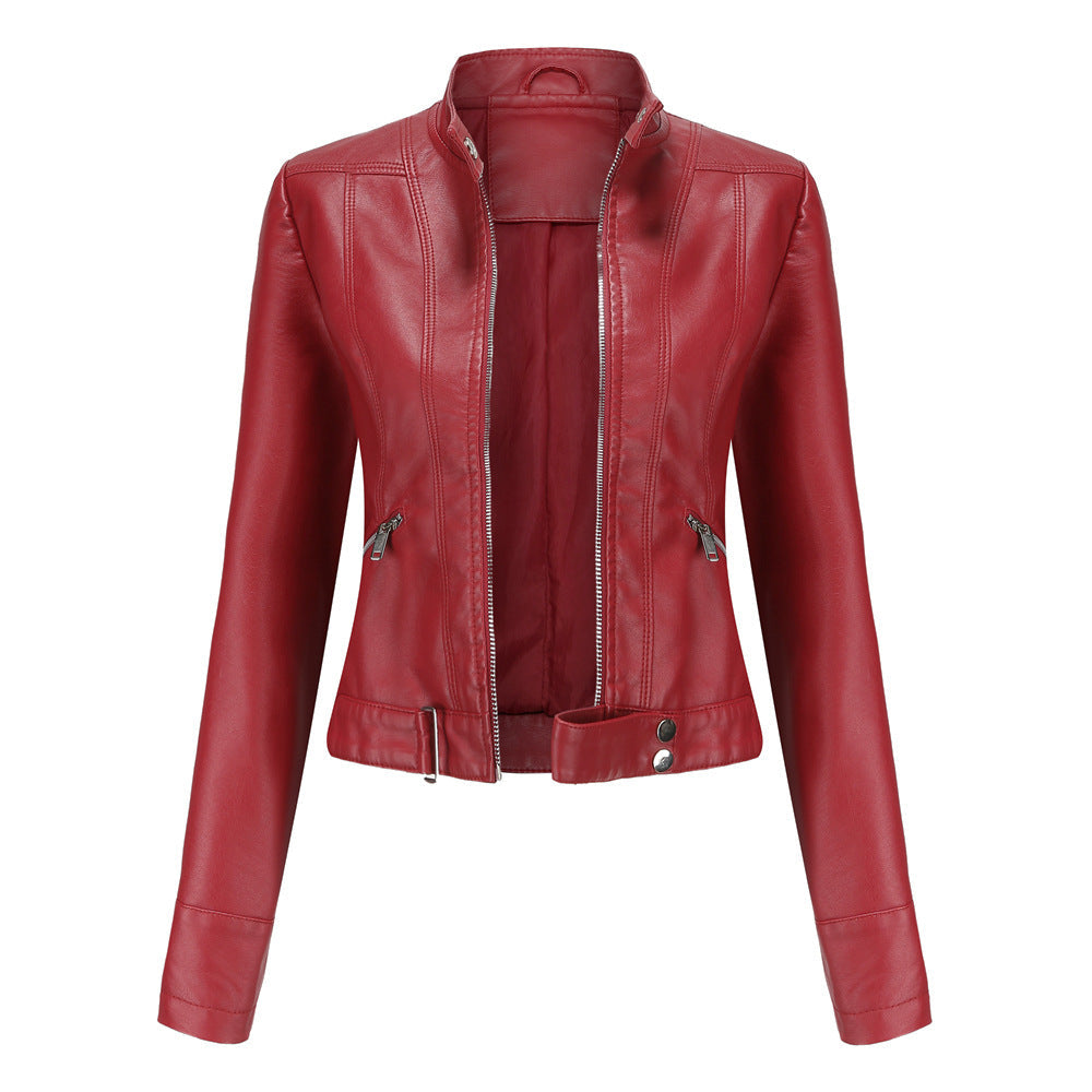 Women's Elegant Leather Jacket Winter