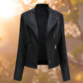 Women's Elegant Leather Jacket Autumn