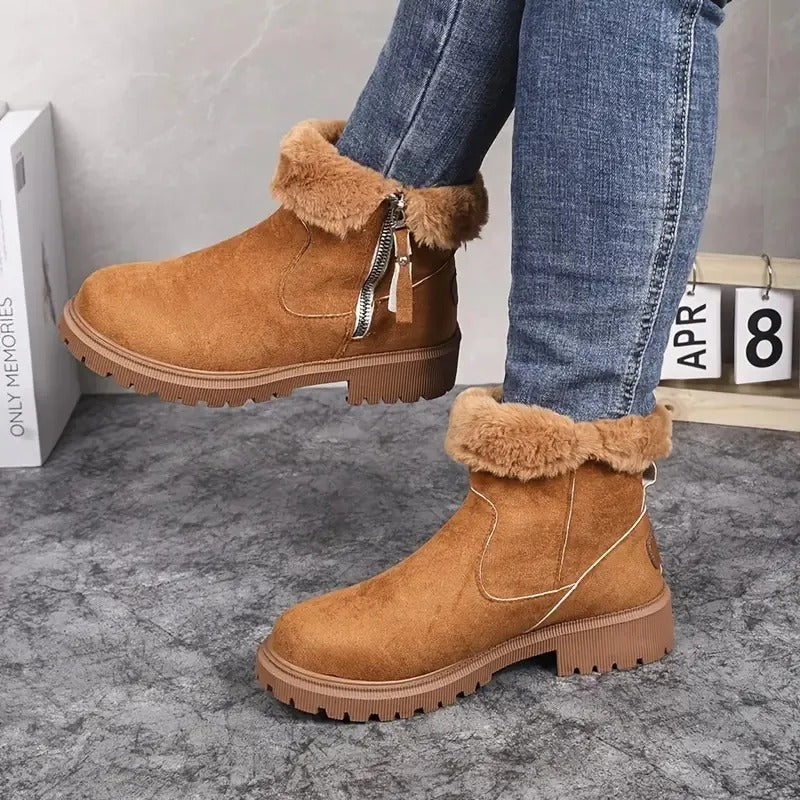 Women's Winter Boots, Side Zip and Grip Sole