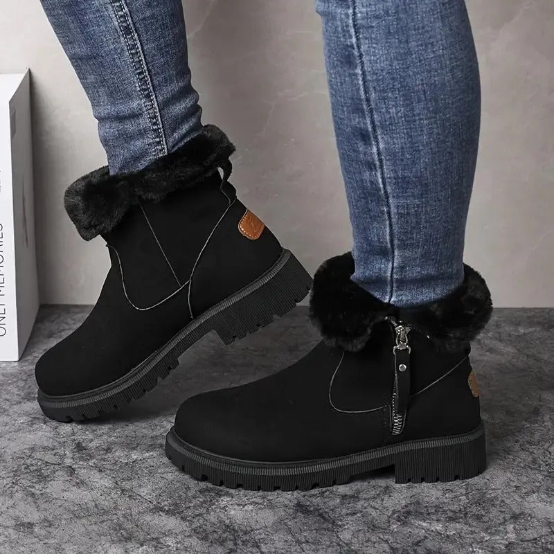 Women's Winter Boots, Side Zip and Grip Sole