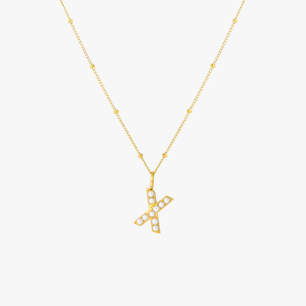 Pearl Initial Necklace