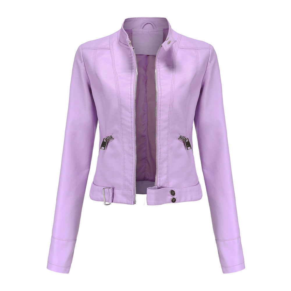 Women's Elegant Leather Jacket Winter