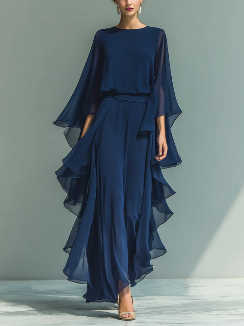 Aurelia | Elegant Flowing Evening Jumpsuit