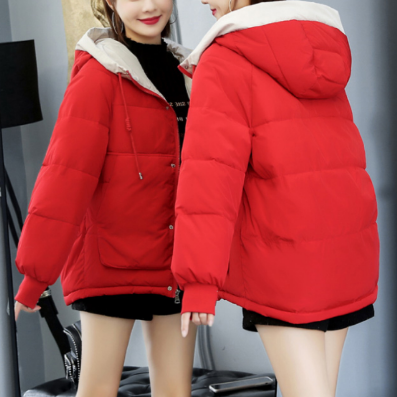 Women's Winter Puffer Jacket, Hooded Relaxed Fit