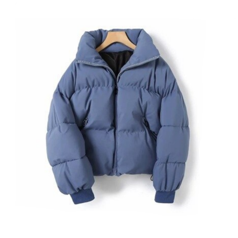 Women's Winter Puffer Jacket, High Collar and Water Resistant