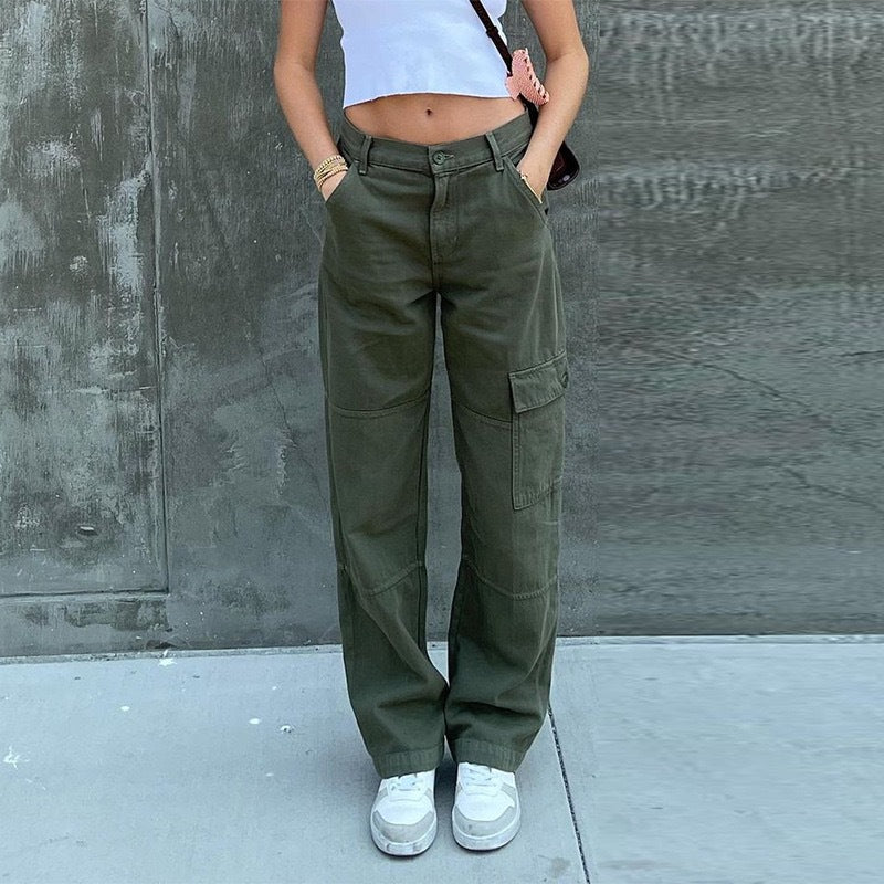 Women's Winter Cargo Jeans, High Waist