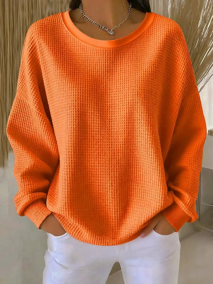 Maglione da donna in maglia, vestibilità comoda