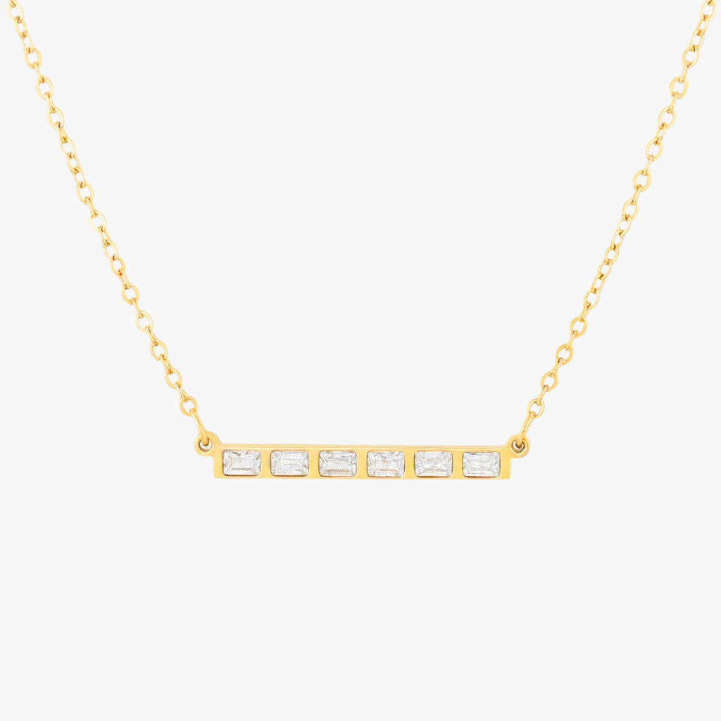 Baguette Line Necklace