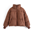 Women's Winter Puffer Jacket, High Collar and Water Resistant