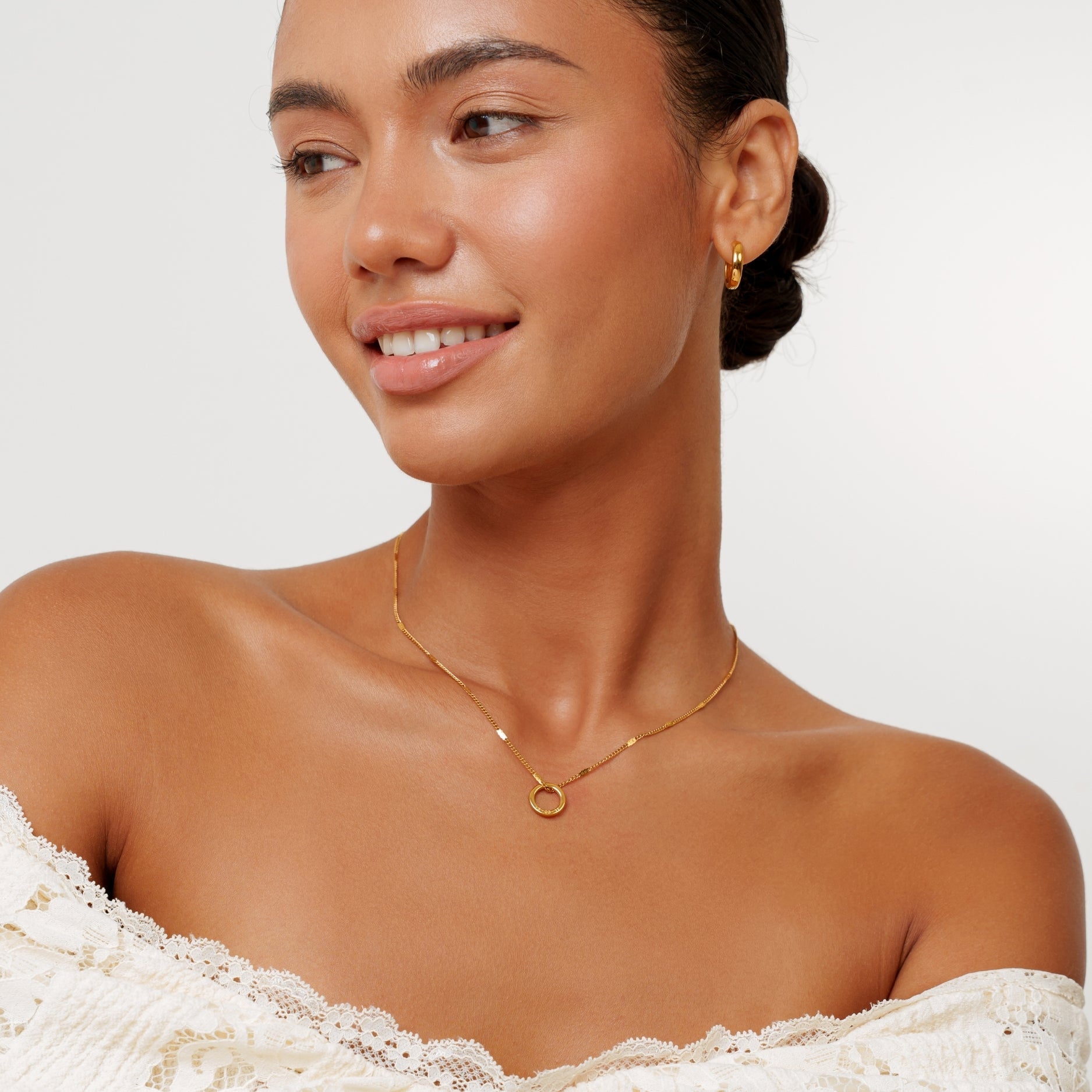 Engravable Ring Necklace