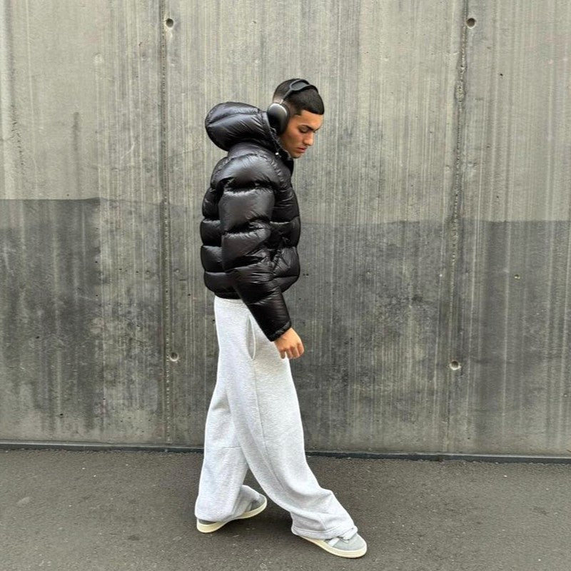 Men's Winter Puffer Jacket, Hooded and Quilted