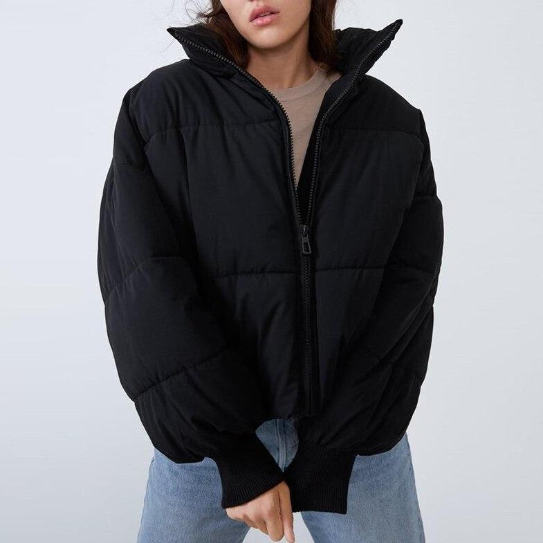Women's Winter Puffer Jacket, High Collar and Water Resistant