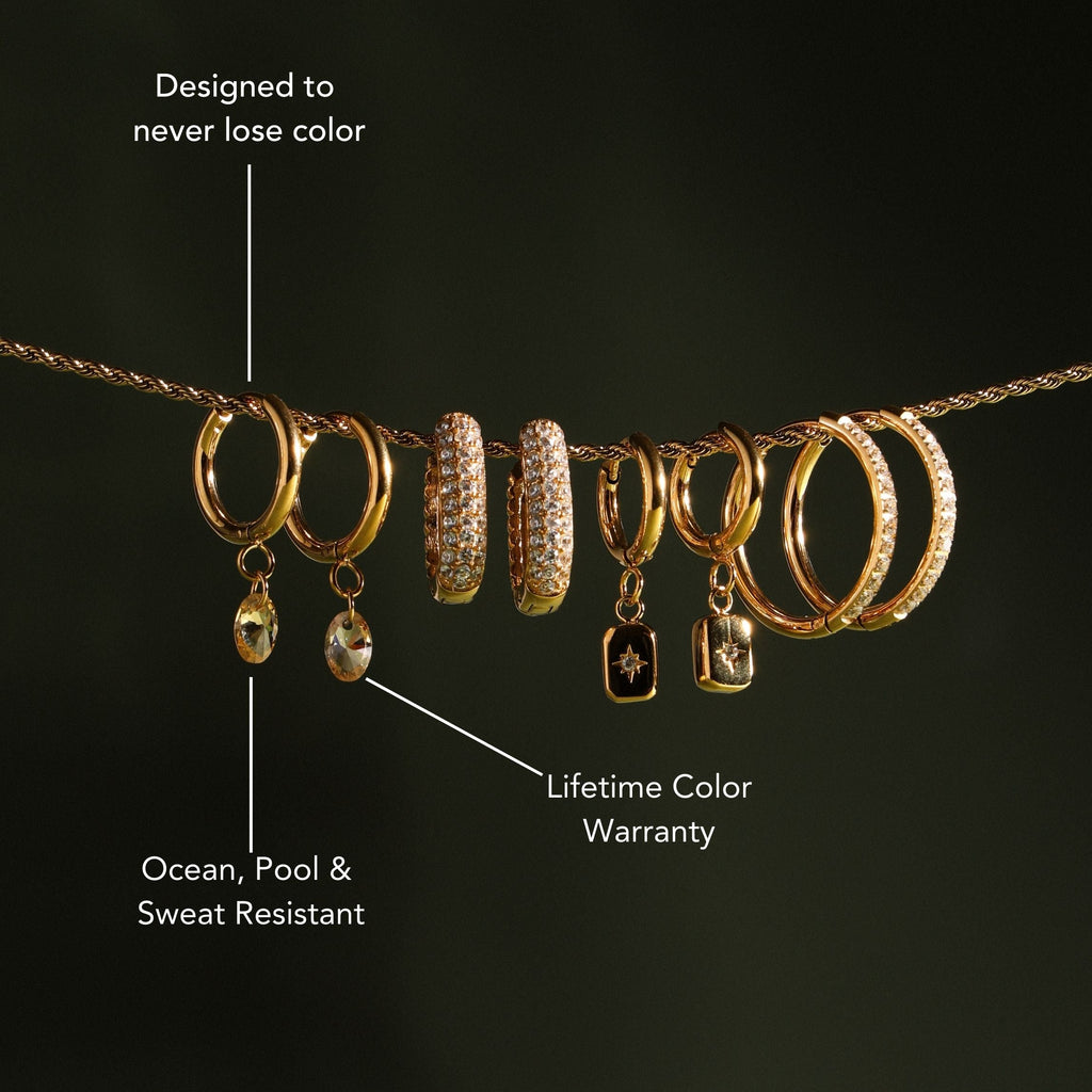 Rosé Drop Earrings