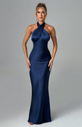 Rosaminta Halter Maxi Dress - Navy
