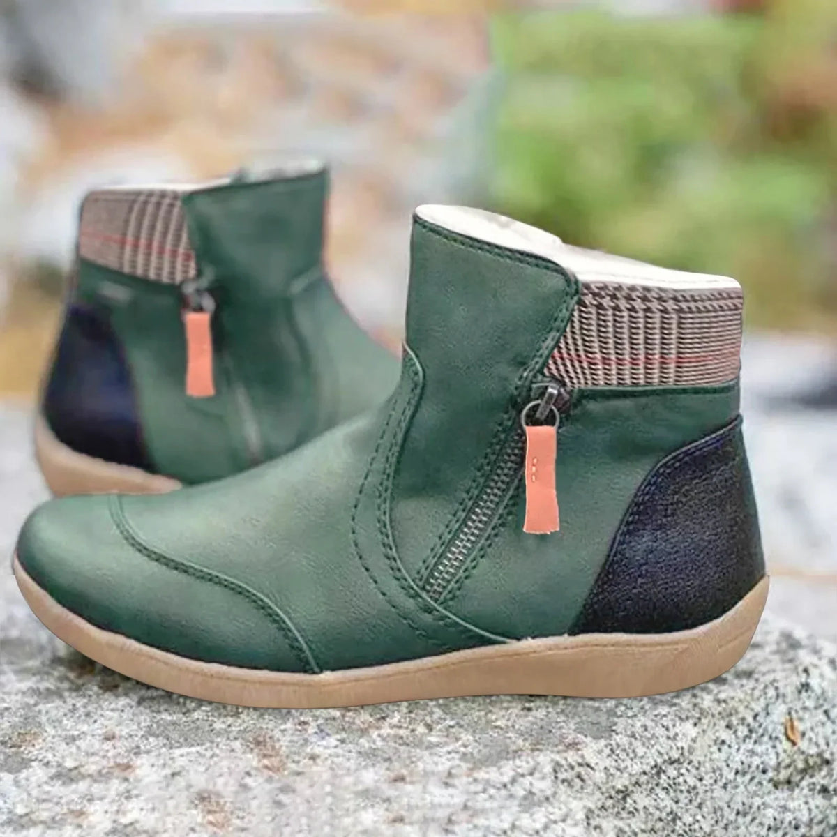 Women's Winter Snow Boots, Flat Heel and Round Toe