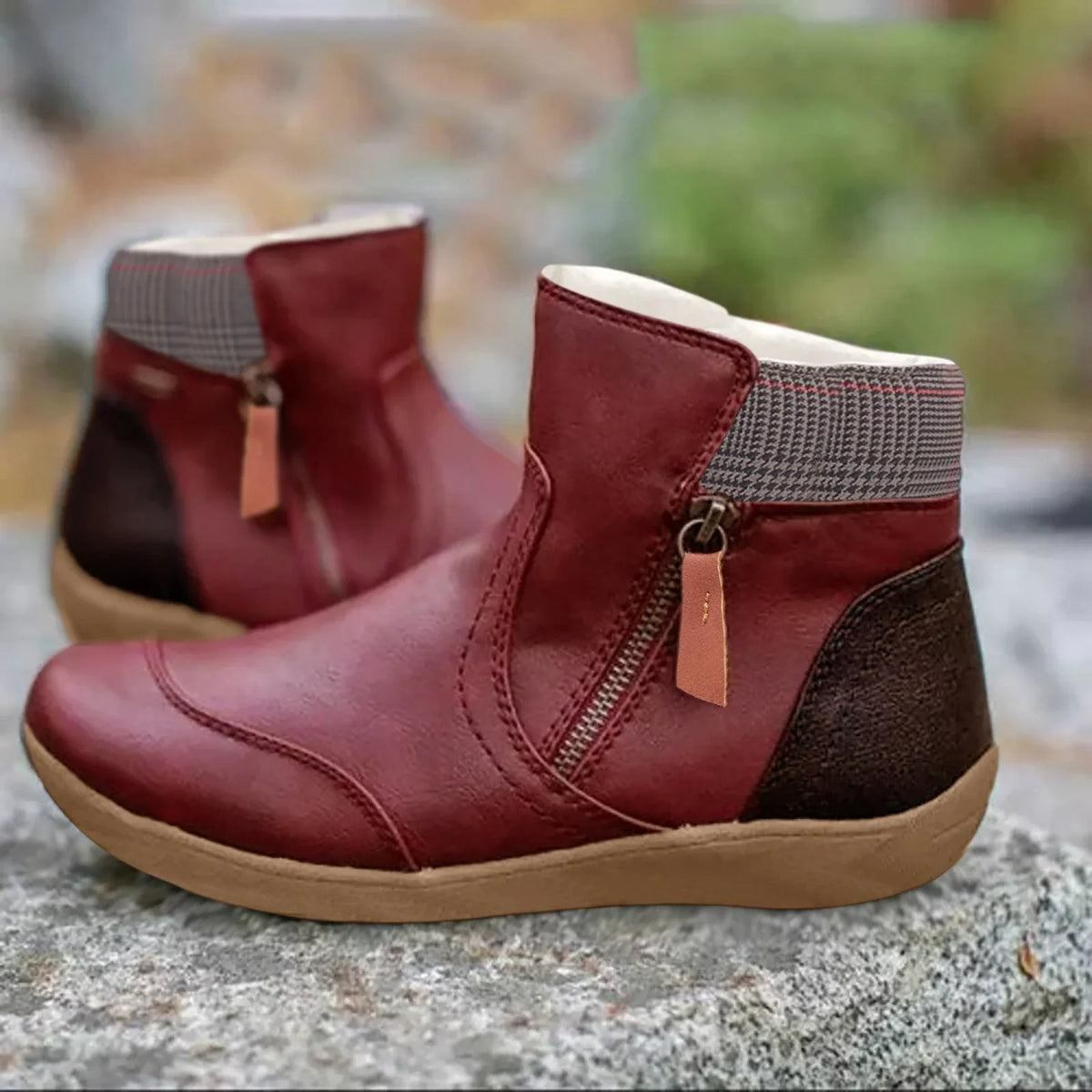 Women's Winter Snow Boots, Flat Heel and Round Toe