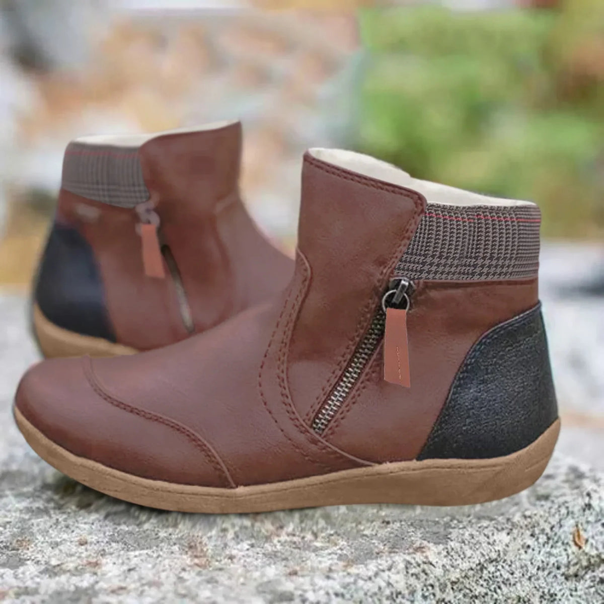 Women's Winter Snow Boots, Flat Heel and Round Toe