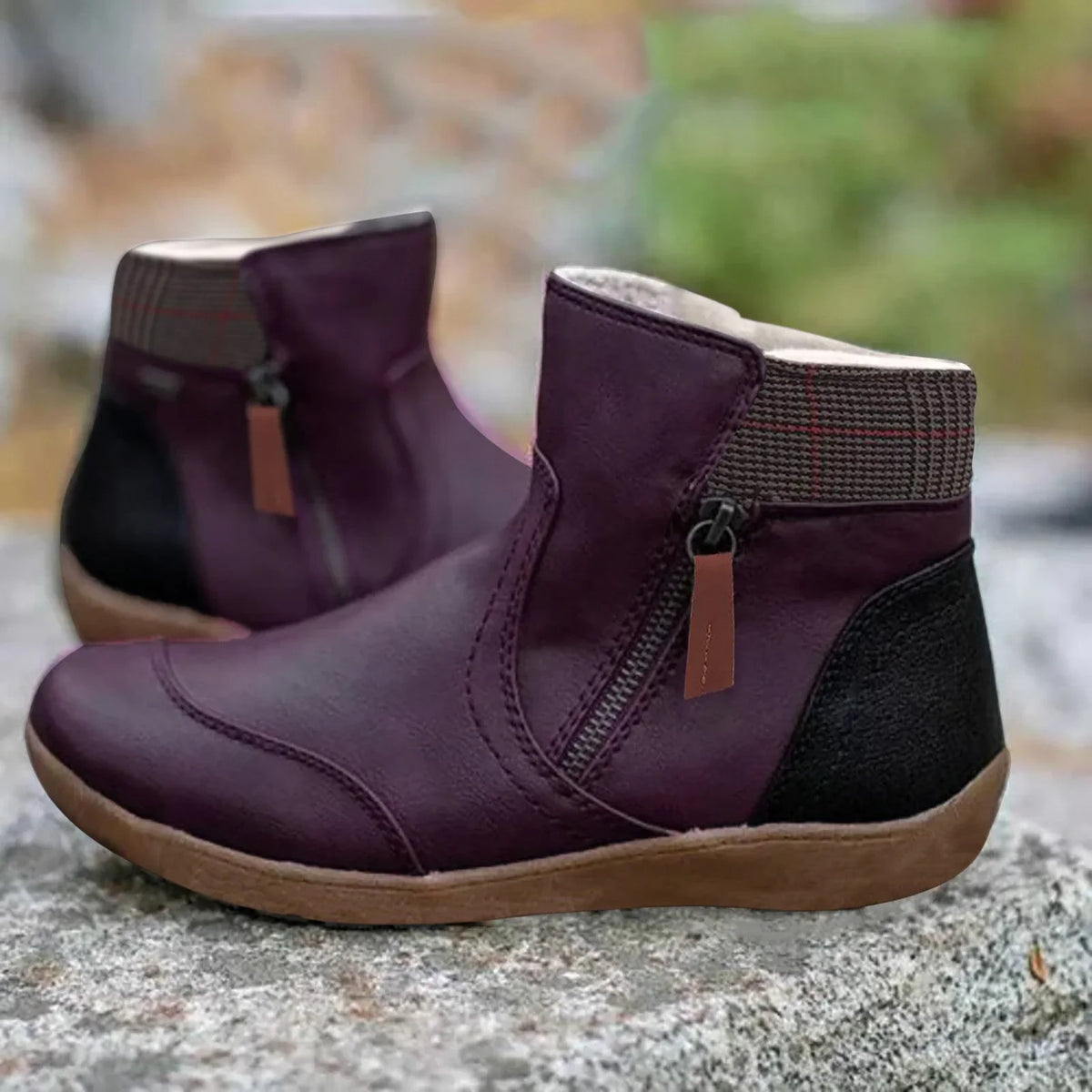 Women's Winter Snow Boots, Flat Heel and Round Toe