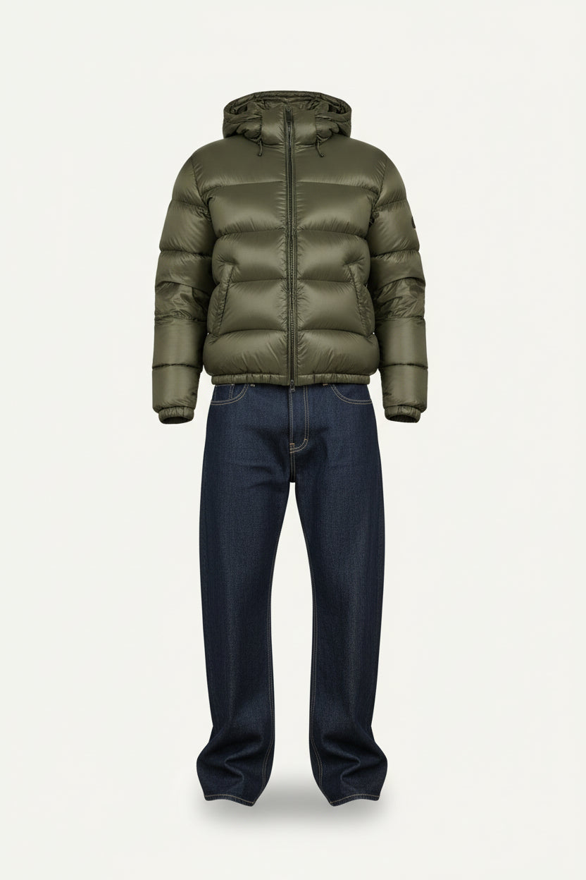 Men's Winter Quilted Puffer Jacket, Sherpa Lined and Hooded