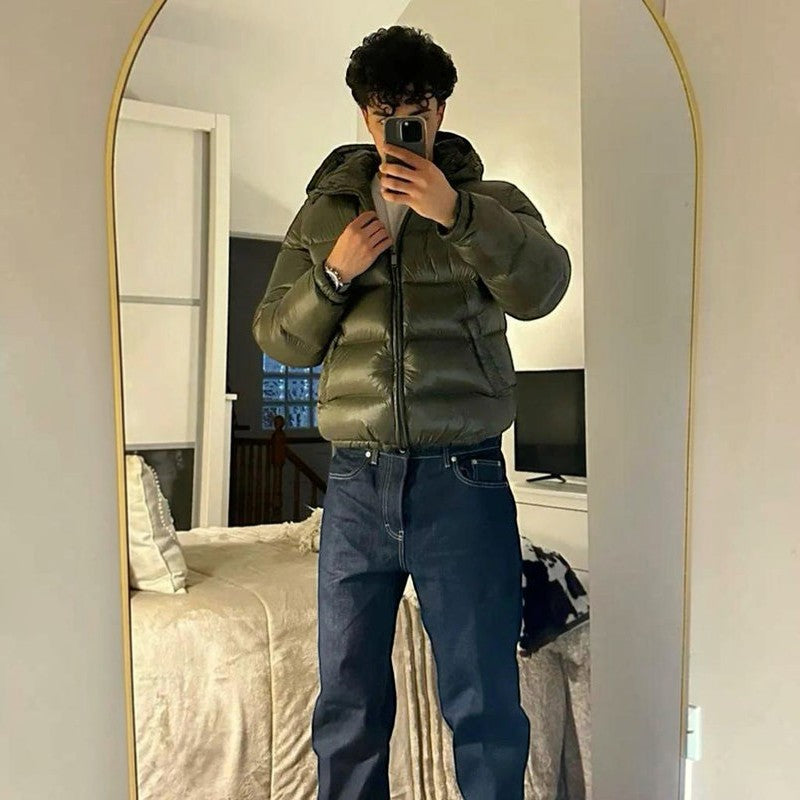 Men's Winter Puffer Jacket, Hooded and Quilted