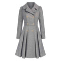 Women's Winter Coat, Double-Breasted Fit-and-Flare
