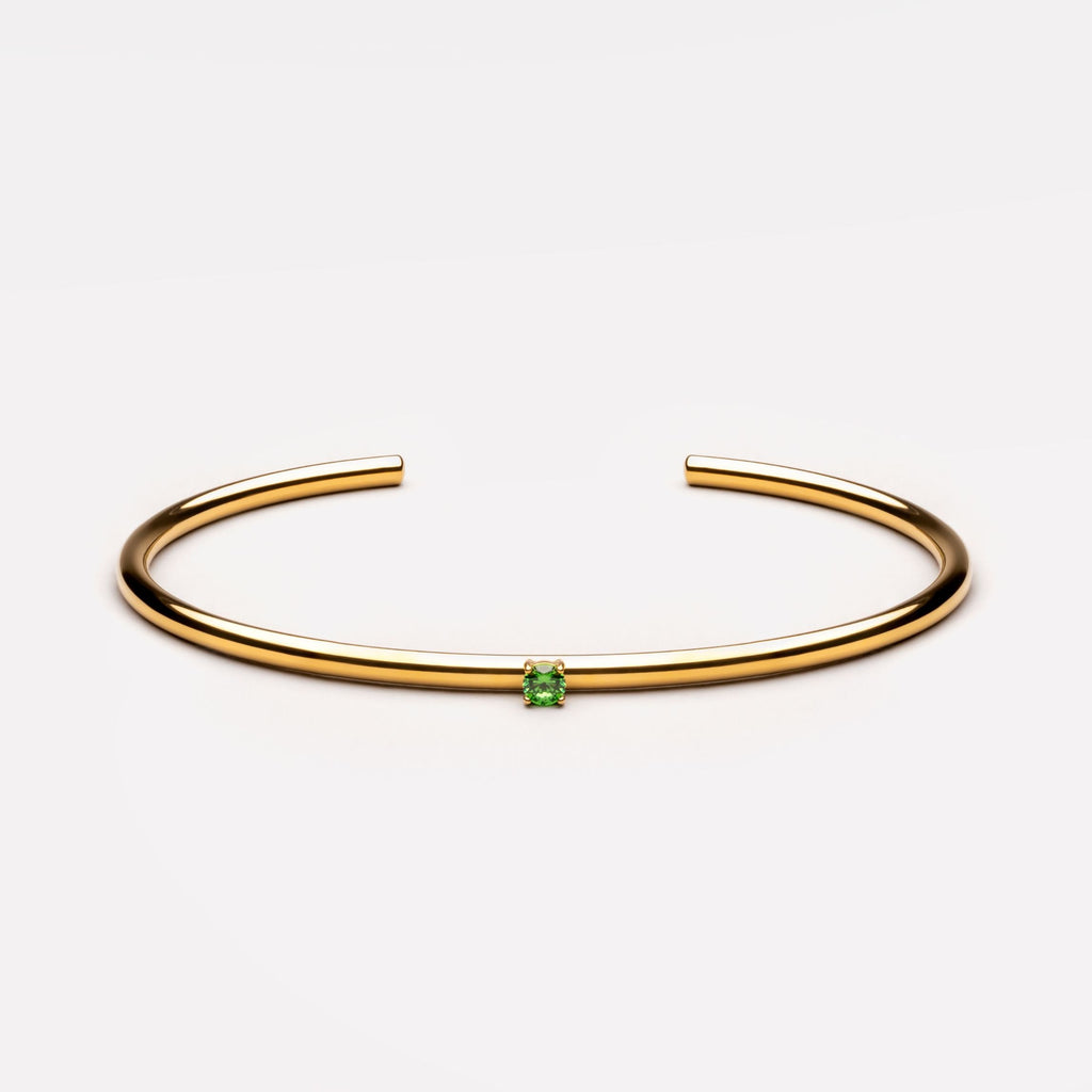 Thin Emerald Cuff