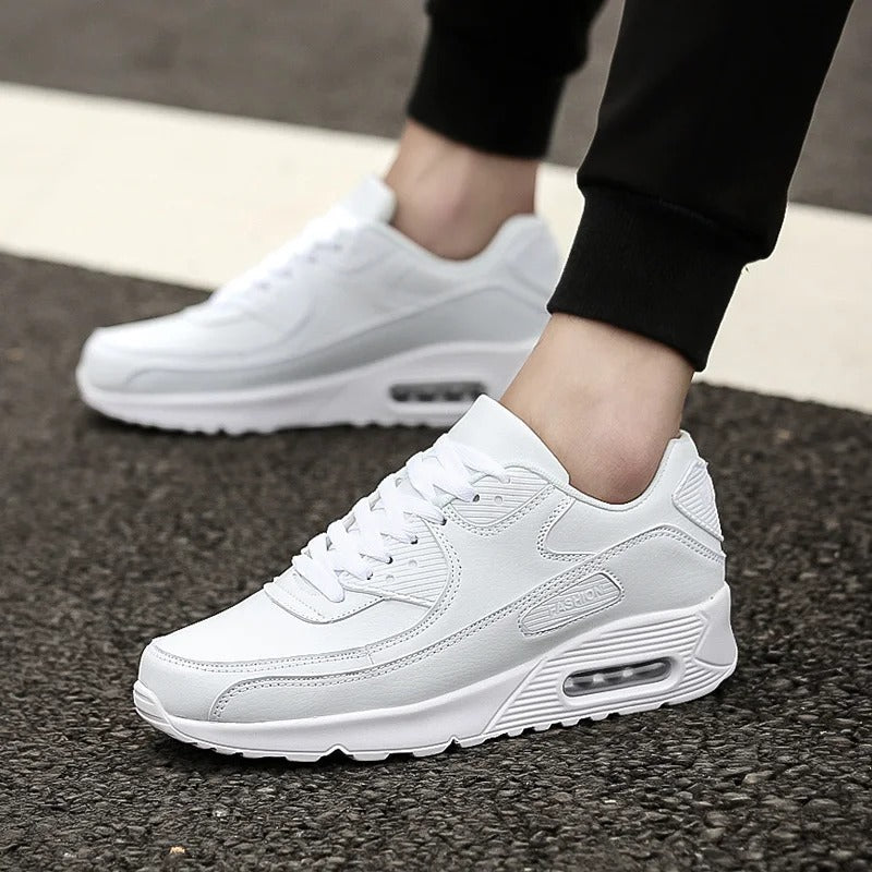 Men's Winter Leather Trainers, White