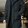 Men's Winter Padded Coat, Hooded Longline