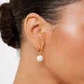 Tiny Pearls Hoops