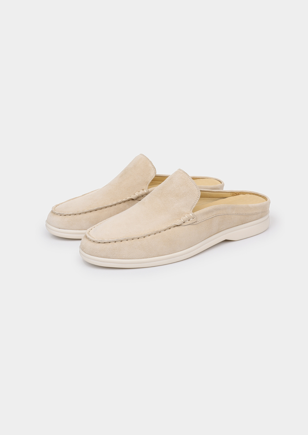 IVORY MARINA SUEDE SLIPPER