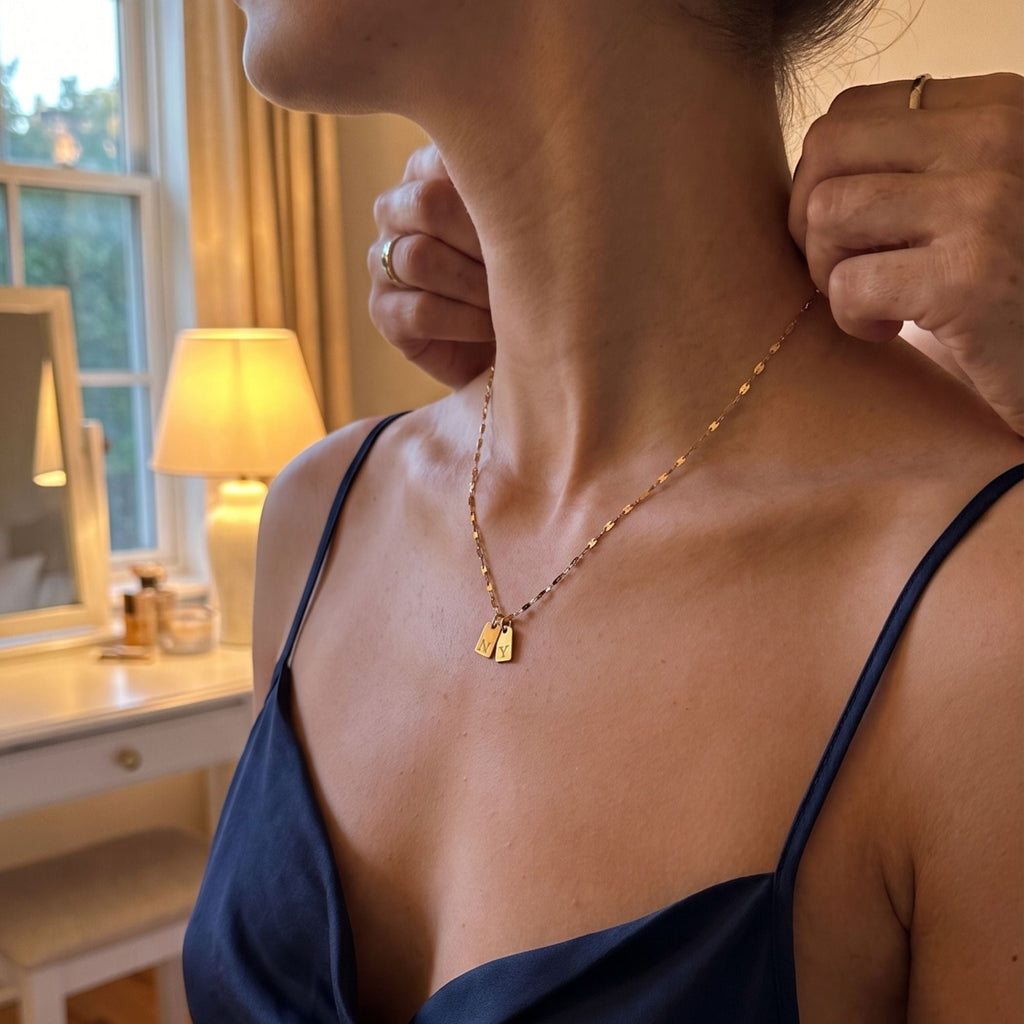 Initial Tag Necklace
