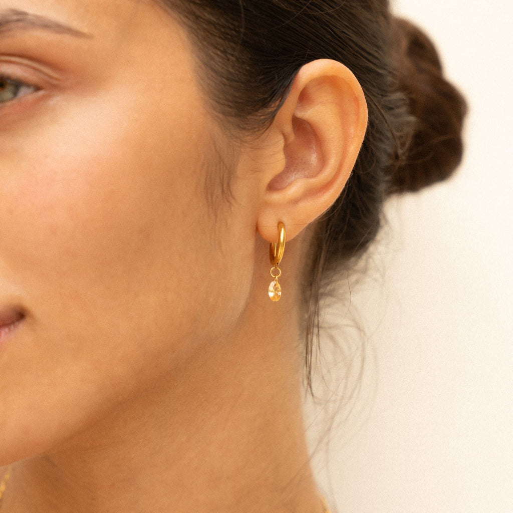 Rosé Drop Earrings