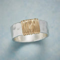 Silver and Gold Wire Wrapped Ring