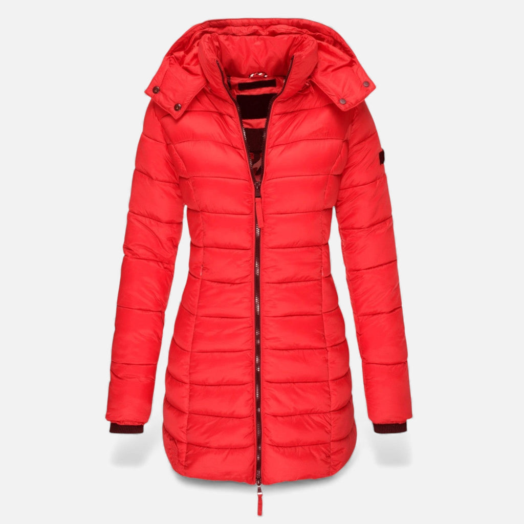 Valmonti Women's Winter Puffer Jacket, Quilted Mid-Length