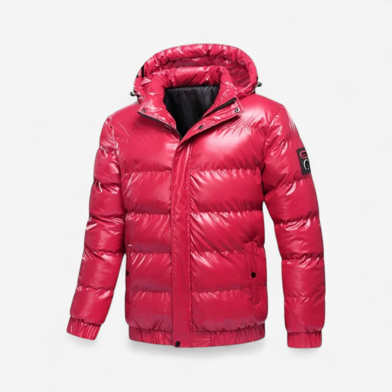 Men's Winter Quilted Puffer Jacket, Hooded