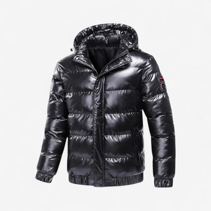 Men's Winter Quilted Puffer Jacket, Hooded