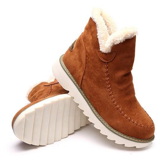 Women's Winter Platform Ankle Boots, Faux-Fur Lined