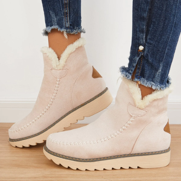 Women's Winter Platform Ankle Boots, Faux-Fur Lined