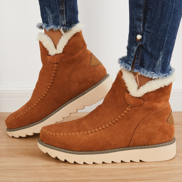 Women's Winter Platform Ankle Boots, Faux-Fur Lined