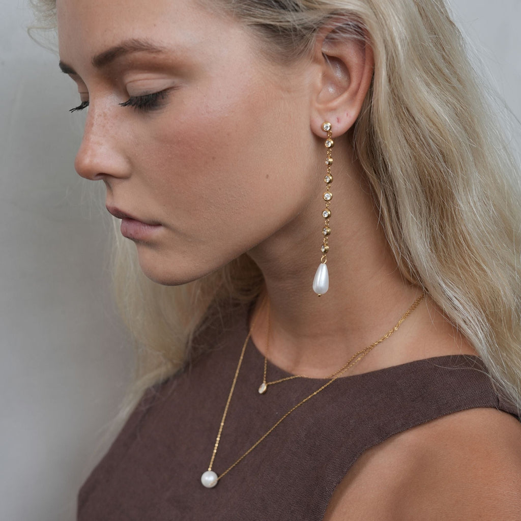 Althena Drop Earrings | 18K Gold-Plated