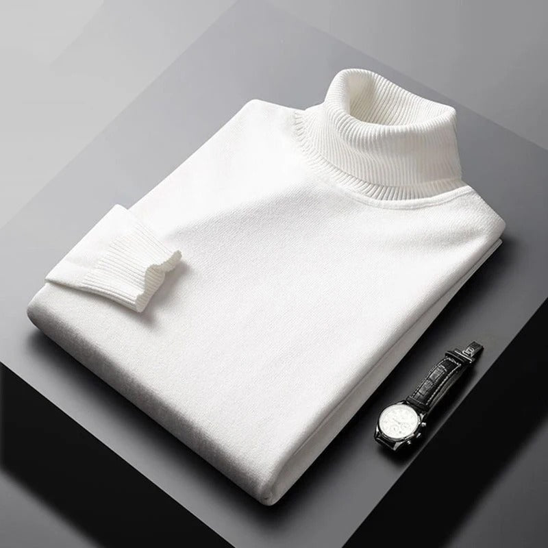 Men's Classic High Neck Sweater Winter
