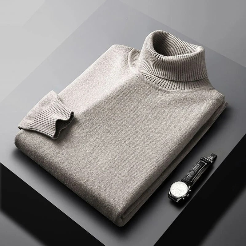 Men's Classic High Neck Sweater Winter