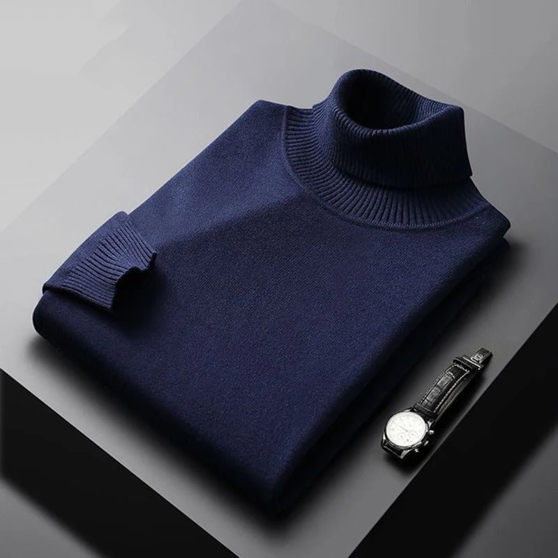 Men's Classic High Neck Sweater Winter