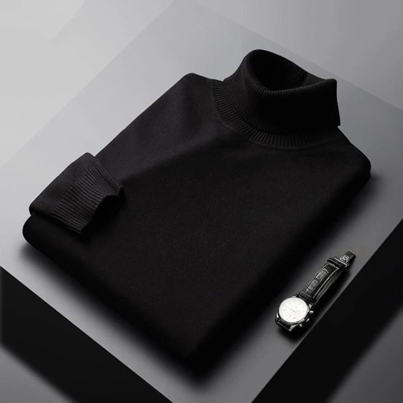 Men's Classic High Neck Sweater Winter